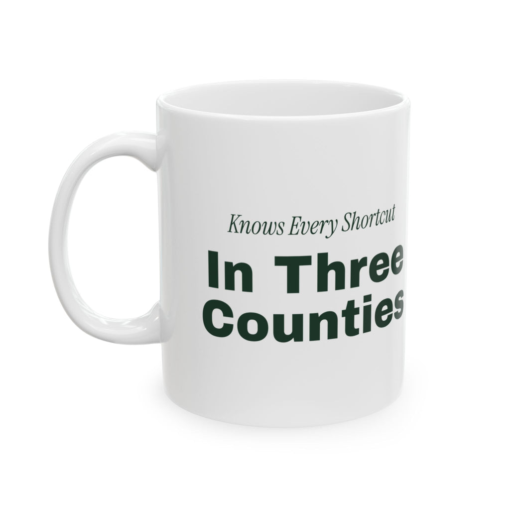 Funny Social Worker Coffee Mug Knows Every Shortcut In Three Counties