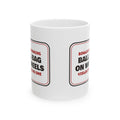 Bowling Coffee Mug Bowler Parking Ball Bag On Wheels Sign