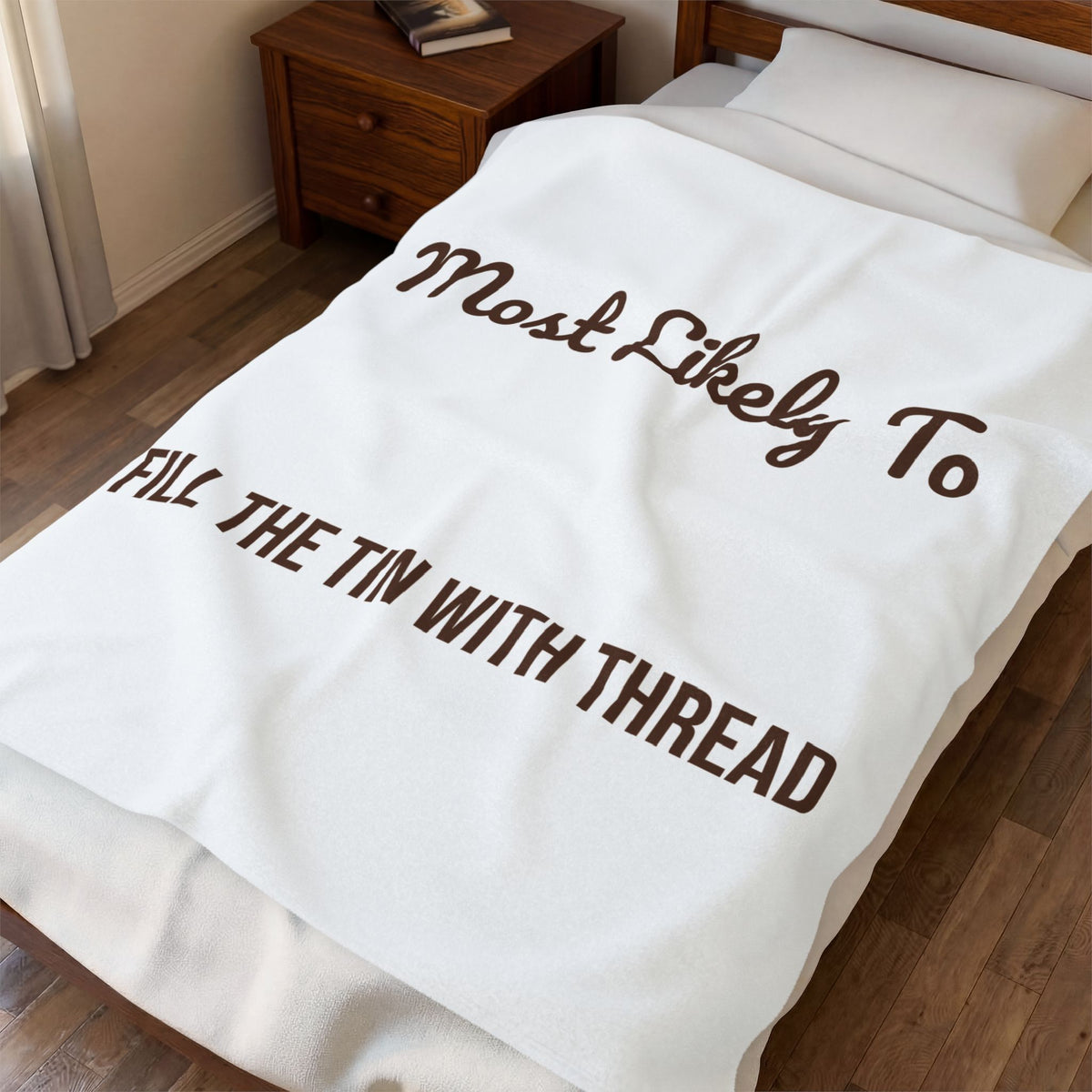 Funny Christmas Throw Blanket Most Likely To Fill The Tin With Thread
