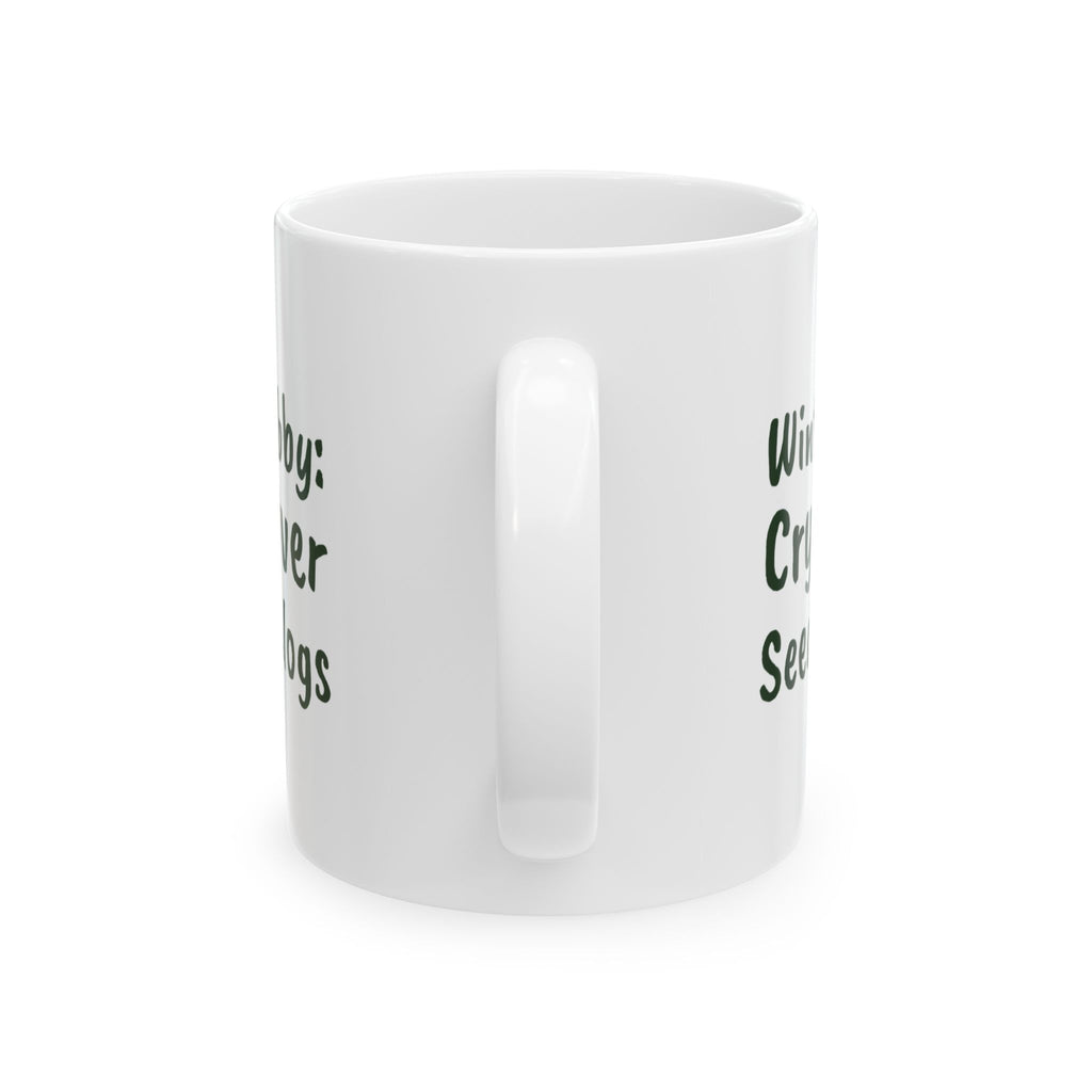 Funny Gardening Mug Winter Hobby Crying Over Seed Catalogs