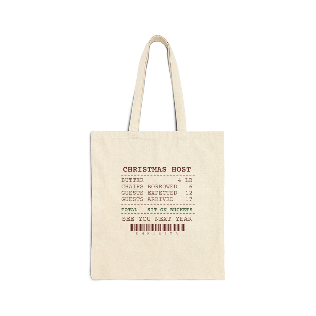 Funny Christmas Tote Bag Guests Expected 12 Guests Arrived 17 Host