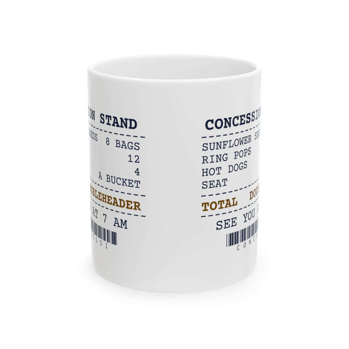 Funny Softball Mom Mug Concession Stand Receipt