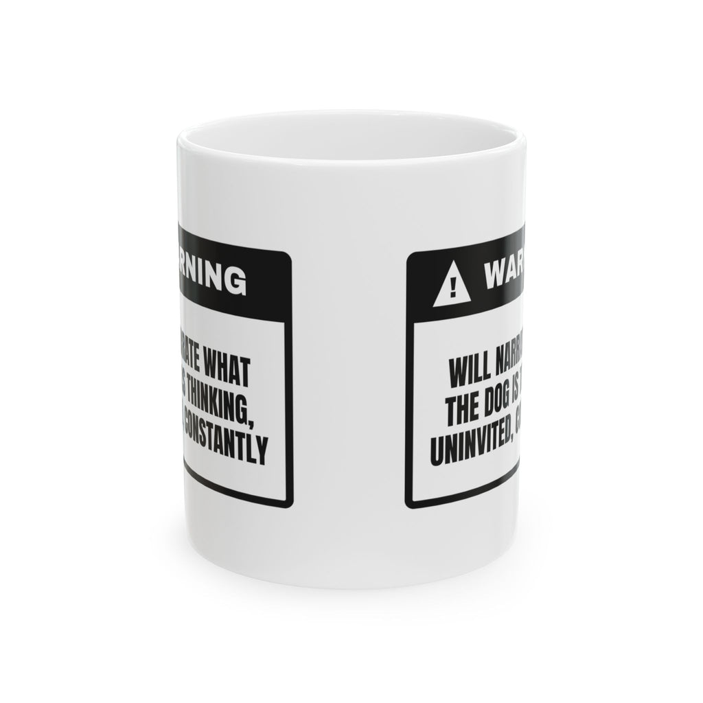Dog Dad Coffee Mug Warning Narrates Dog's Thoughts