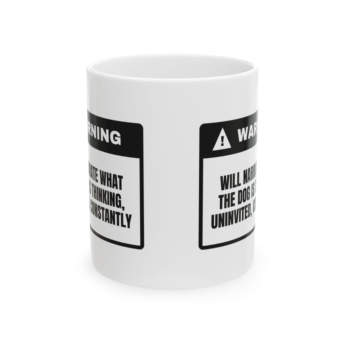 Dog Dad Coffee Mug Warning Narrates Dog's Thoughts