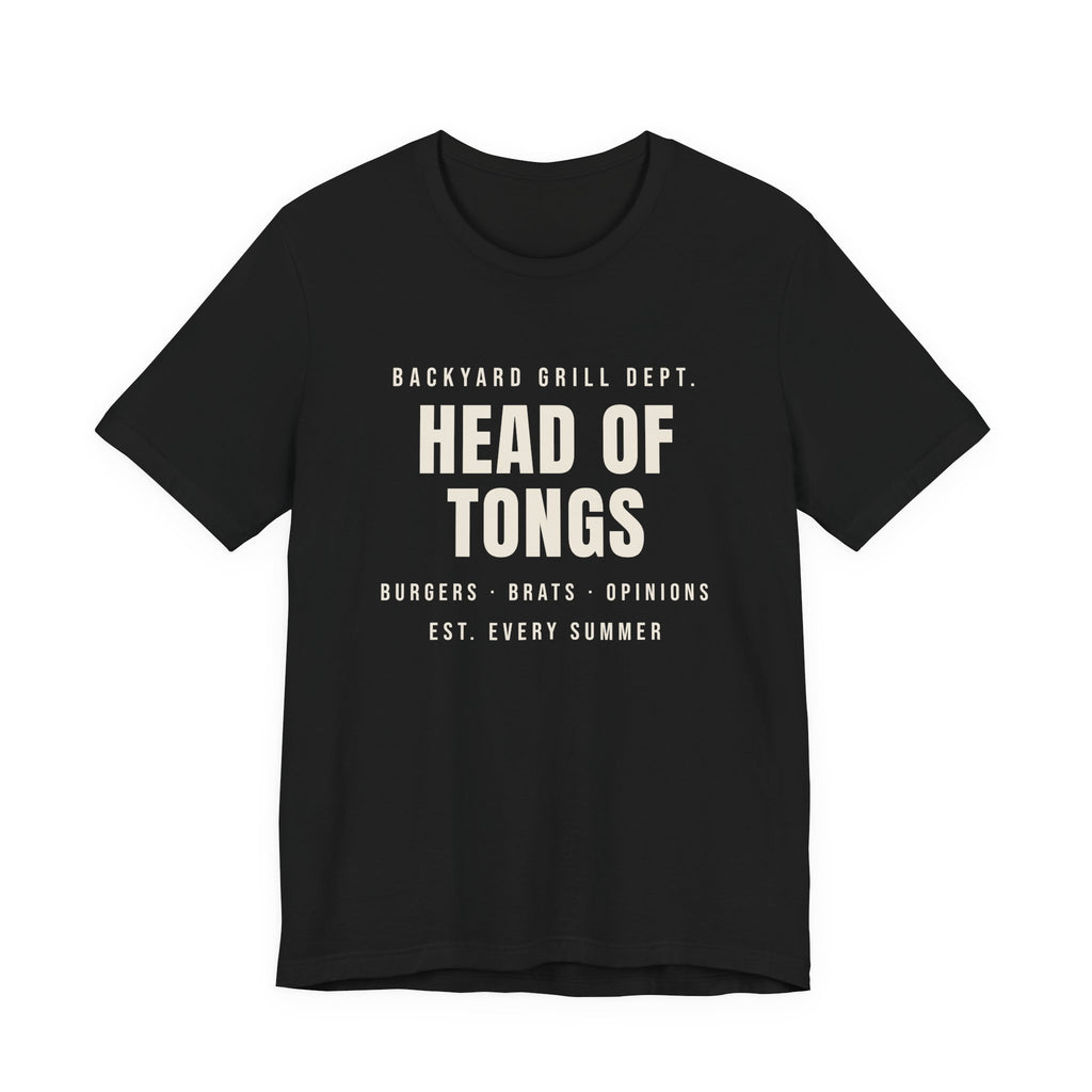 Funny Grill Dad Shirt Head Of Tongs Backyard BBQ