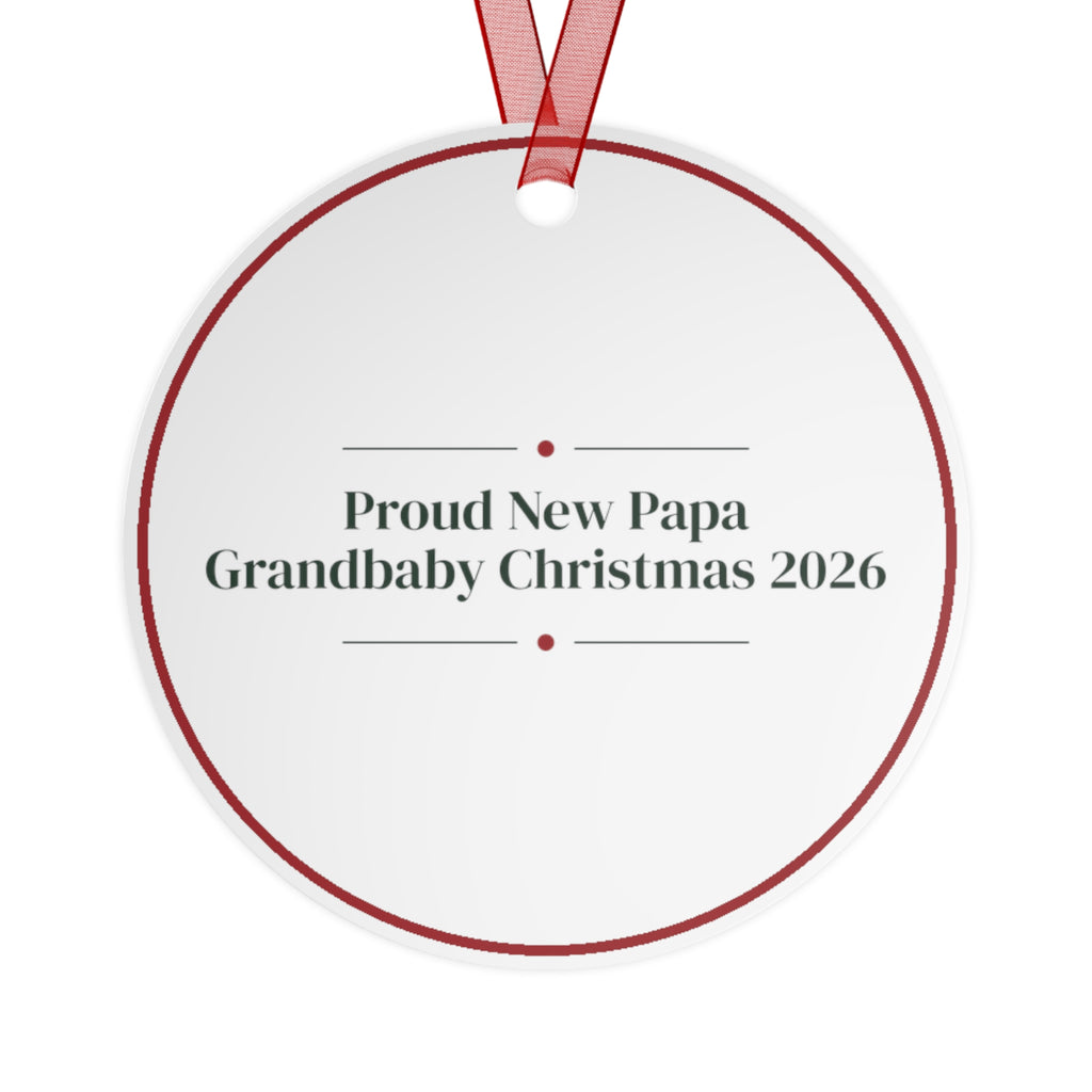 Christmas Ornament Proud New Papa Grandbaby Christmas 2026 For Grandpa