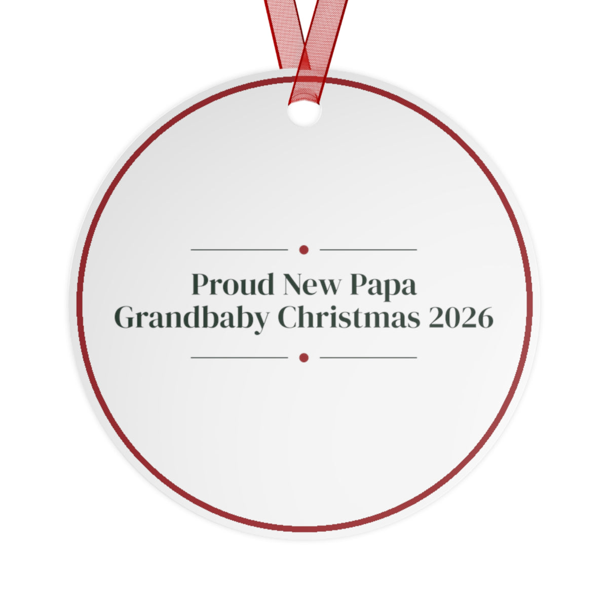Christmas Ornament Proud New Papa Grandbaby Christmas 2026 For Grandpa