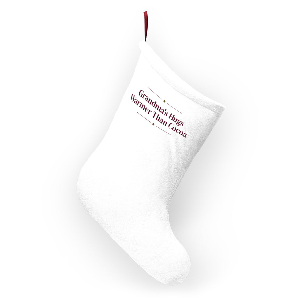 Christmas Stocking Grandma's Hugs Warmer Than Cocoa