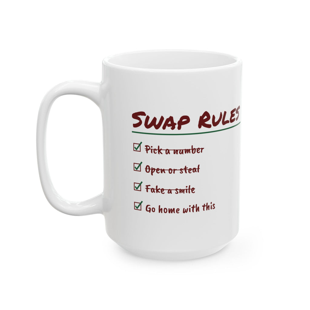 Funny White Elephant Coffee Mug Fake A Smile Go Home With This
