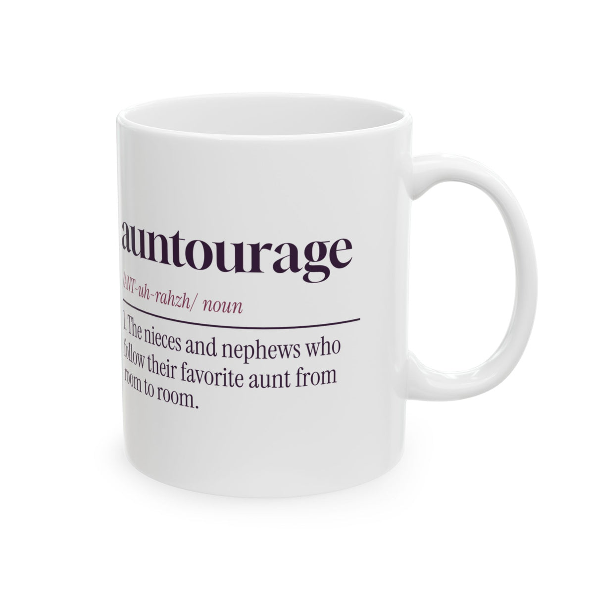 Funny Aunt Coffee Mug Auntourage Dictionary Definition