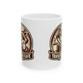 Trash Talk Cafe Funny Retro Raccoon Coffee Mug