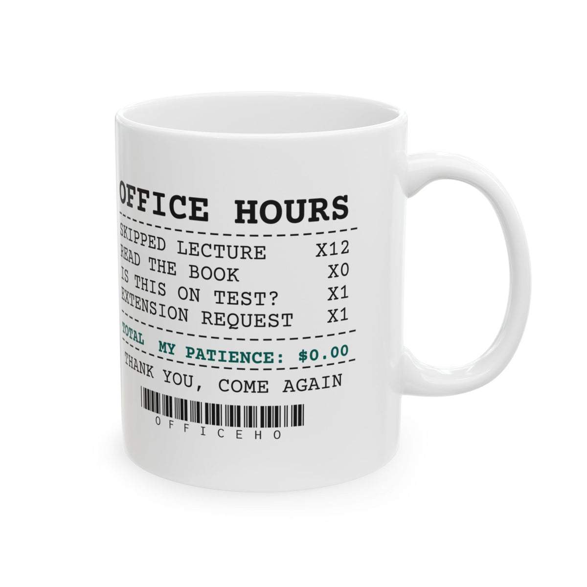 Math Lover Coffee Mug My Patience 0.00