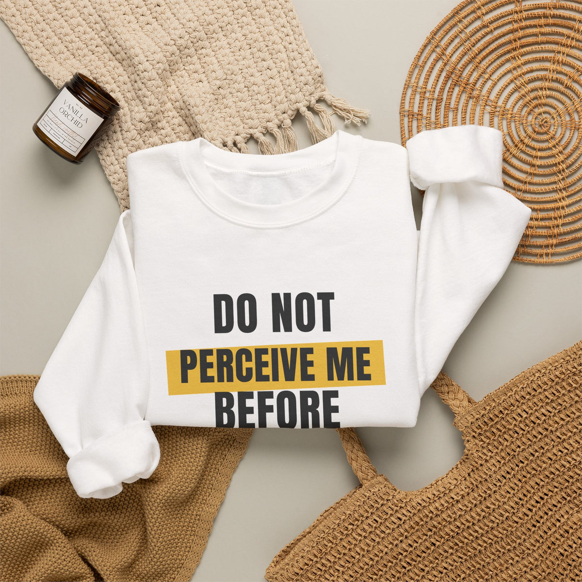 Funny Coffee Sweatshirt Do Not Perceive Me Before Coffee