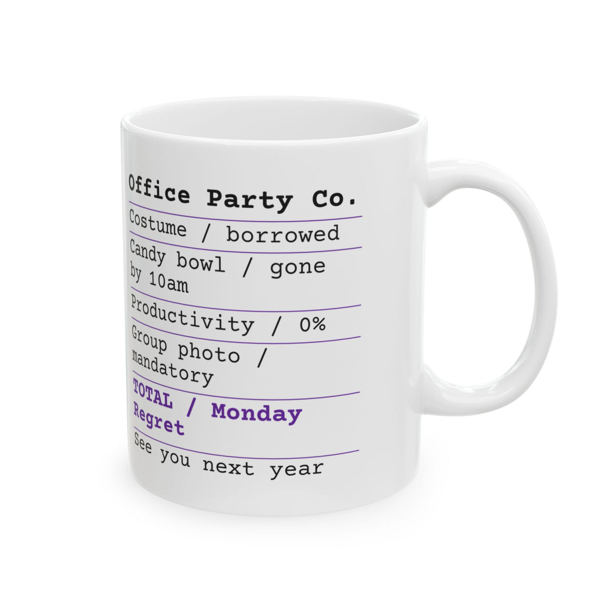 Funny Halloween Coffee Mug Office Party Receipt For Coworkers