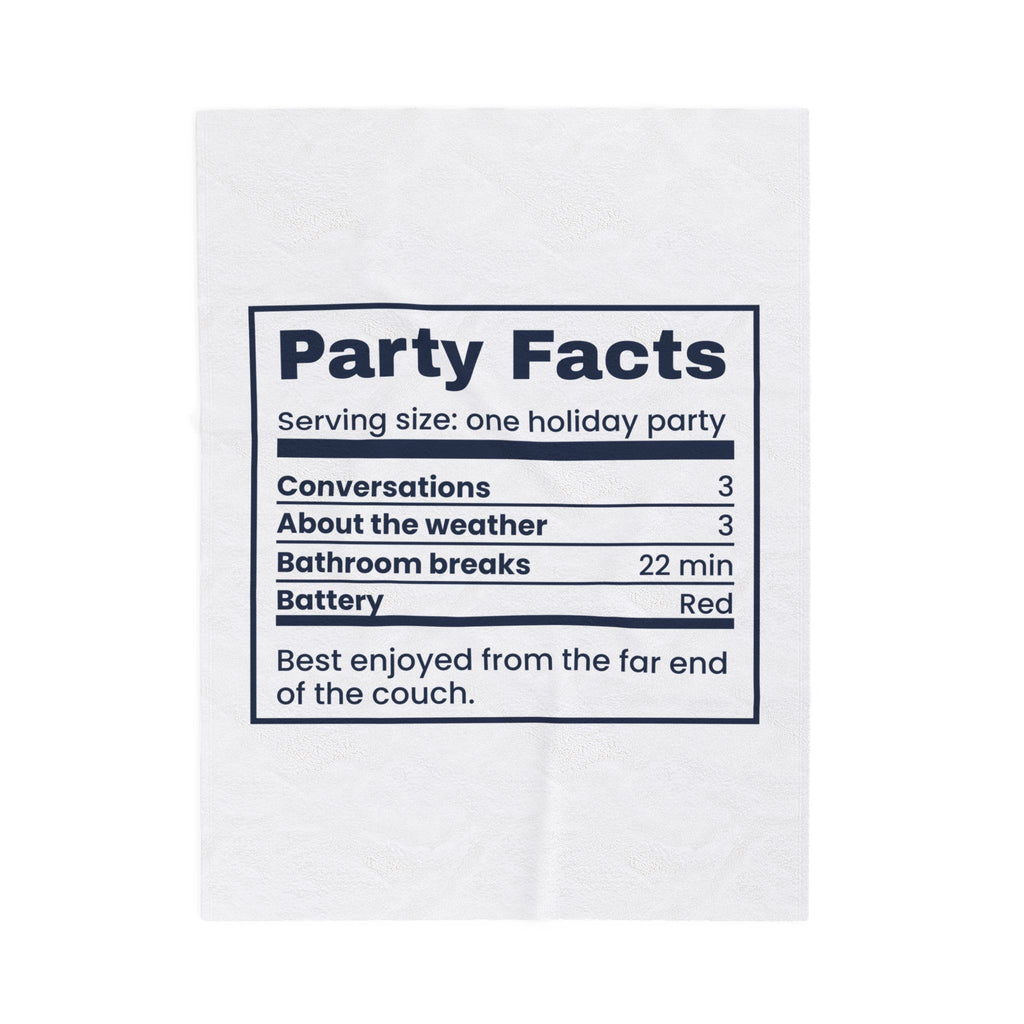 Funny Introvert Christmas Party Throw Blanket Party Nutrition Facts