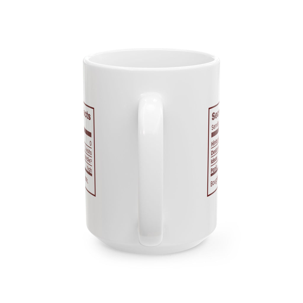 Funny Christmas Coworker Coffee Mug Secret Santa Facts Label