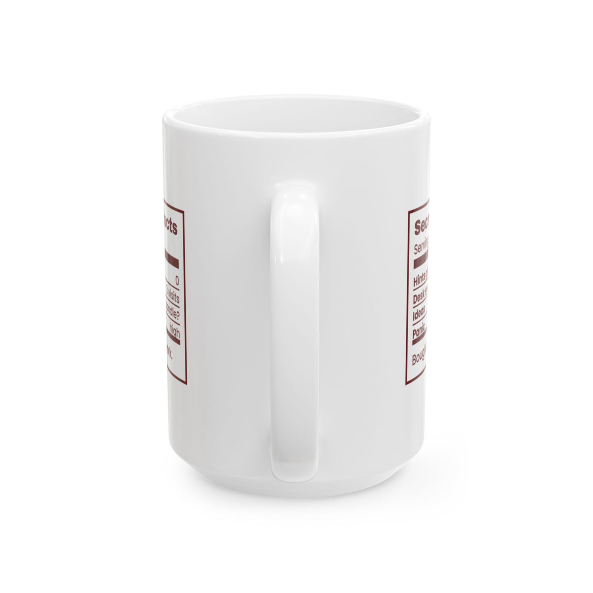 Funny Christmas Coworker Coffee Mug Secret Santa Facts Label