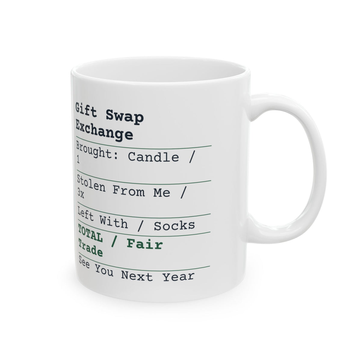 Funny White Elephant Coffee Mug Stolen From Me 3x Left With Socks