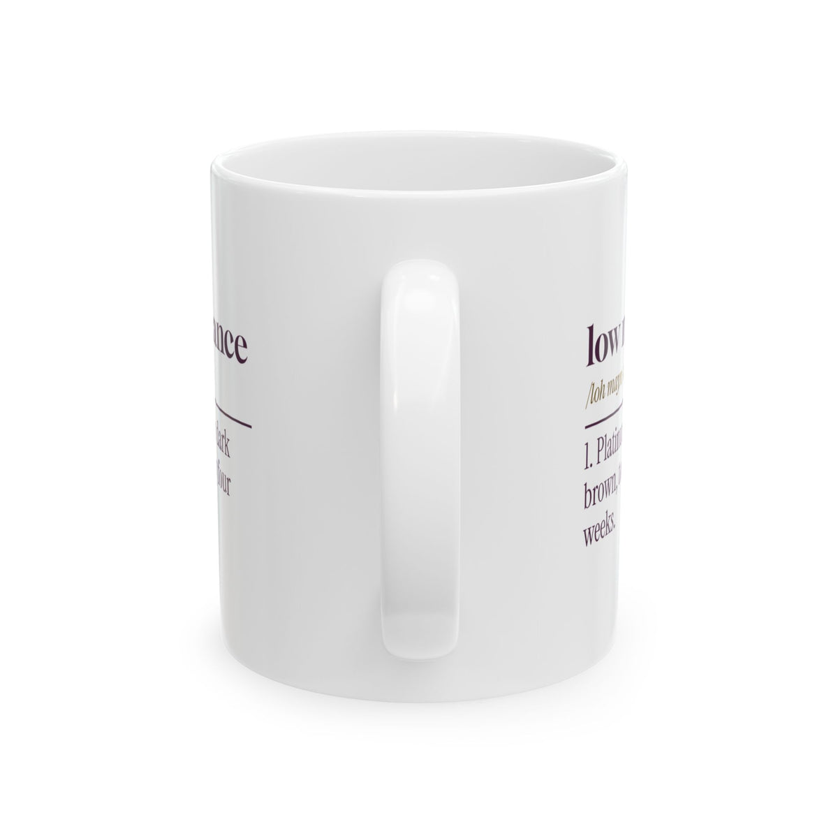 Funny Hairstylist Coffee Mug Low Maintenance Dictionary Definition