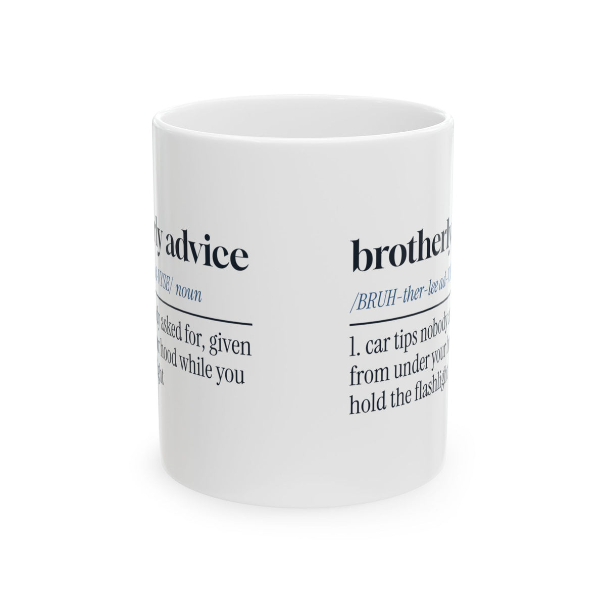 Funny Brother Mug Brotherly Advice Dictionary Definition For Brothers