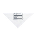 Funny Yoga Dog Bandana Yogi Facts Nutrition Label For Yoga Teachers