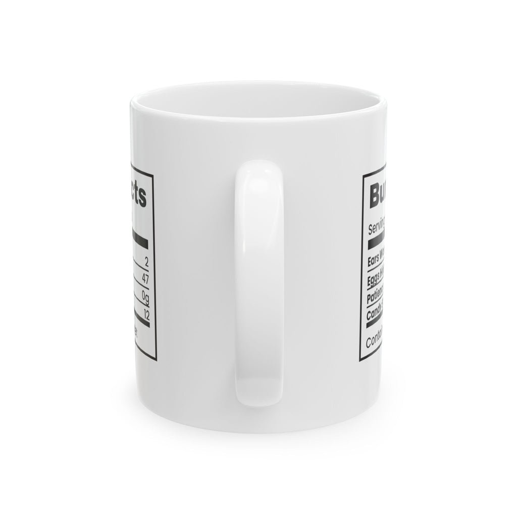 Funny Egg Hunt Coffee Mug Bunny Facts Label For Dad
