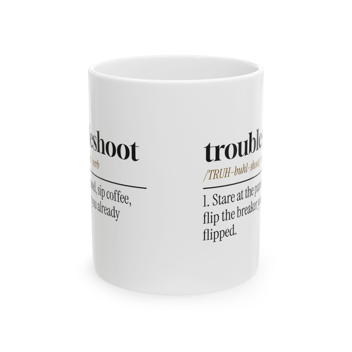 Troubleshoot Definition Coffee Mug For Electricians