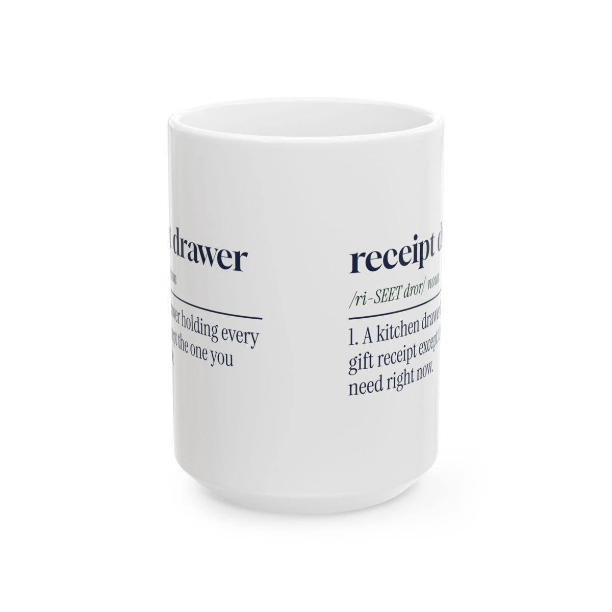 Funny Christmas Coffee Mug Receipt Drawer Definition For Shoppers
