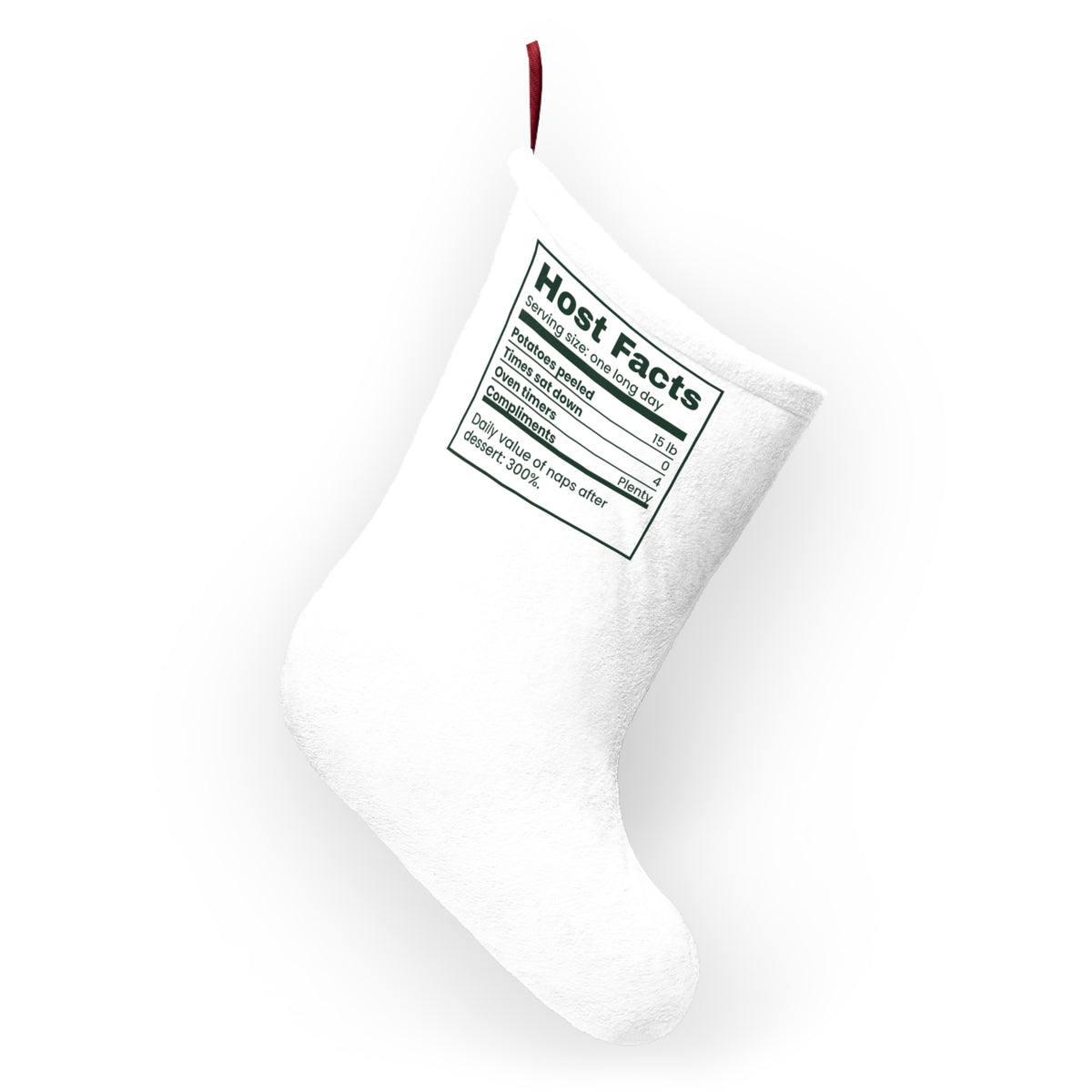 Funny Christmas Hosting Christmas Stocking Host Facts Label For The Host