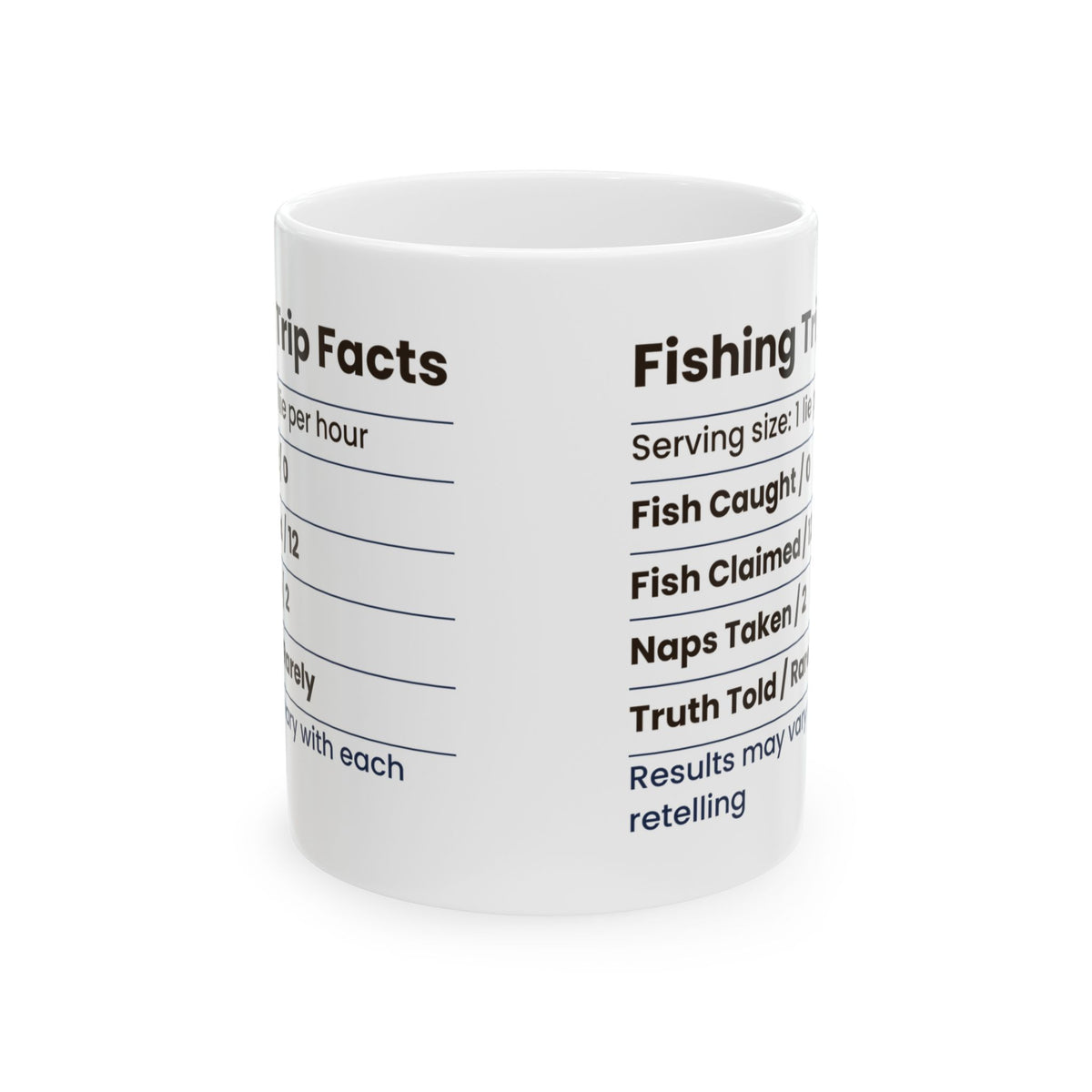 Funny Grandpa Fishing Nutrition Facts Coffee Mug For Grandpa