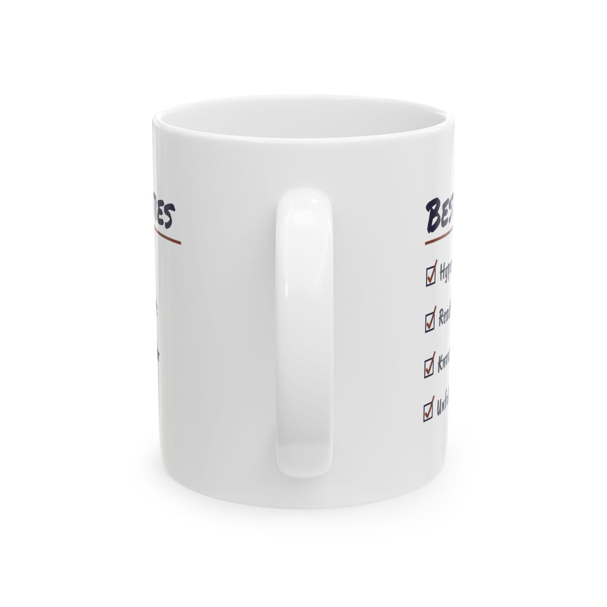 Funny BFF Mug Read The Screenshots Unfollowed Your Ex Checklist