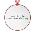 Funny Christmas Ornament Most Likely To Count Down Since July