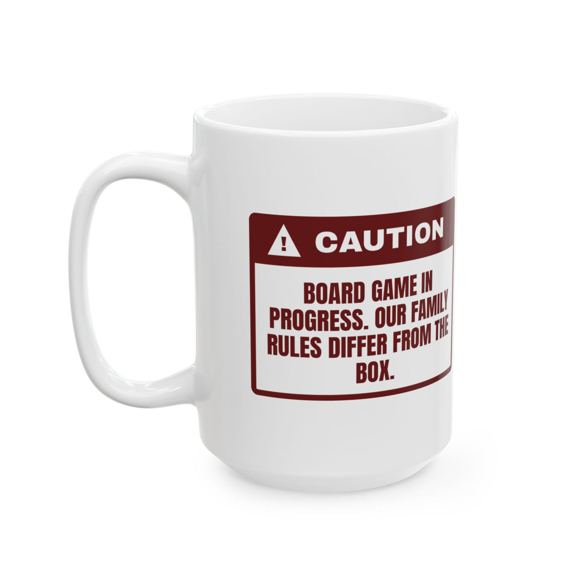Funny Christmas Family Coffee Mug House Rules Differ From The Box