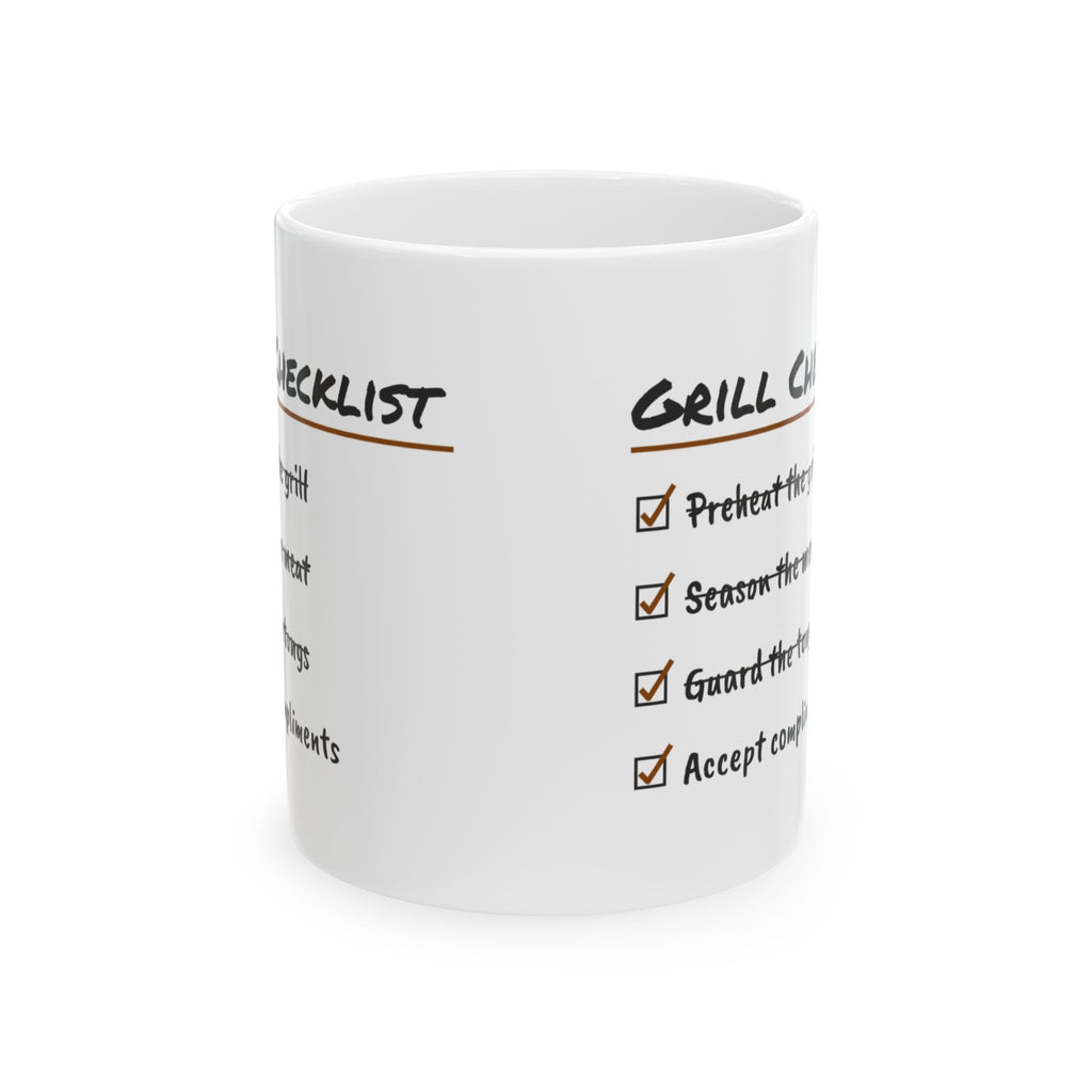 Grill Checklist Coffee Mug Accept All Compliments For Dad