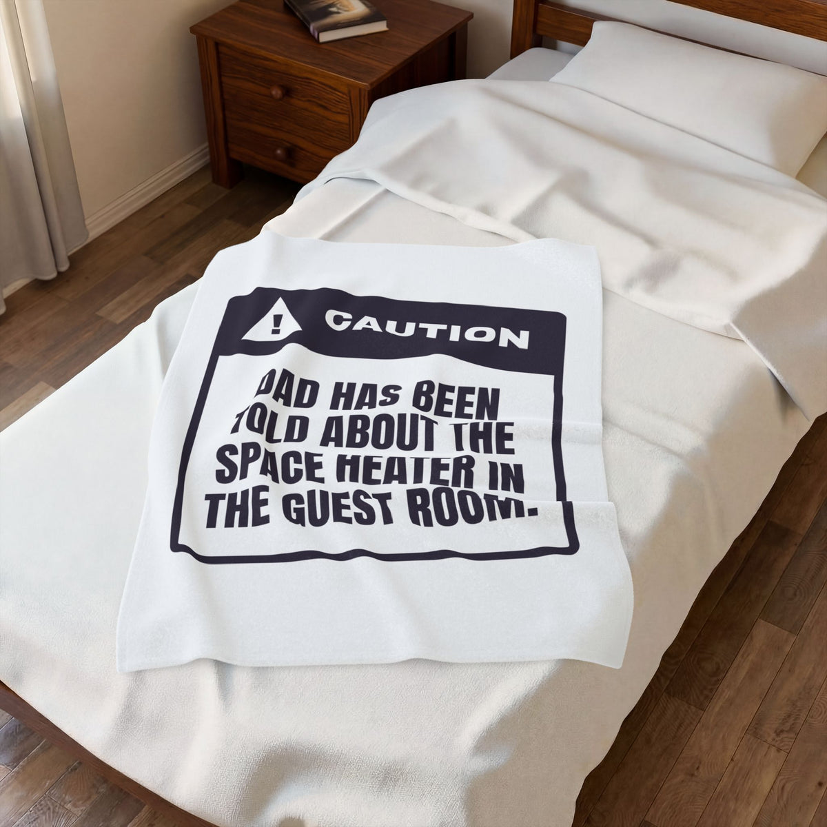 Funny Christmas Dad Throw Blanket Caution Dad Knows About The Heater