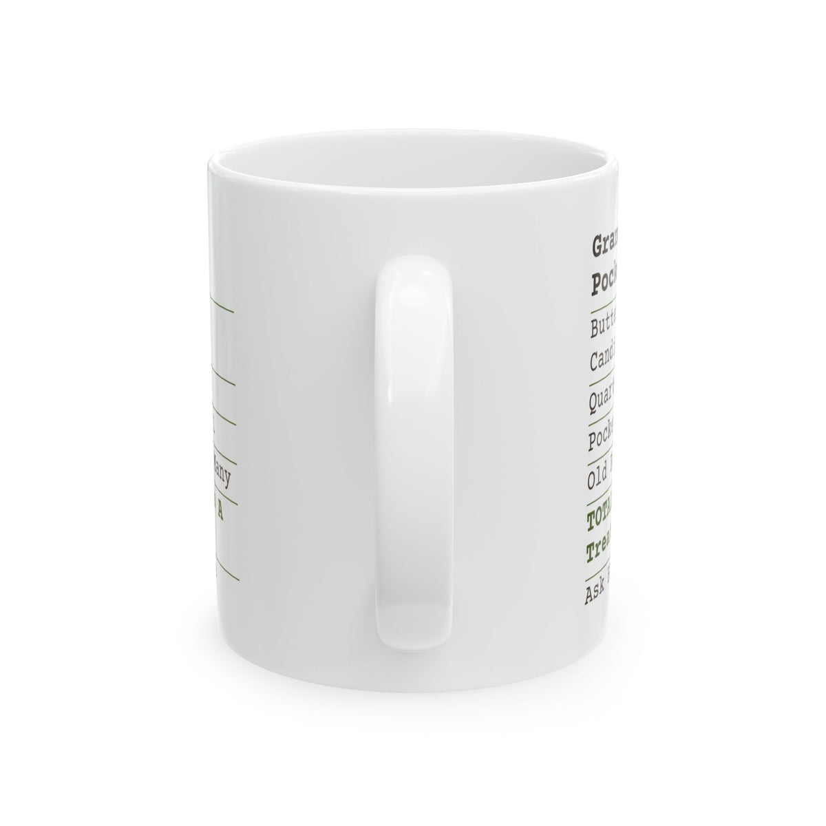 Father's Day Coffee Mug Grandpa's Pockets Receipt Butterscotch