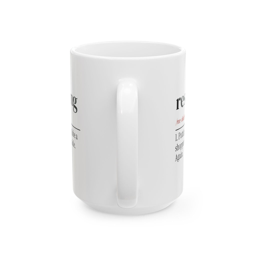 Funny Christmas Coffee Mug Reshelving Dictionary Retail Worker