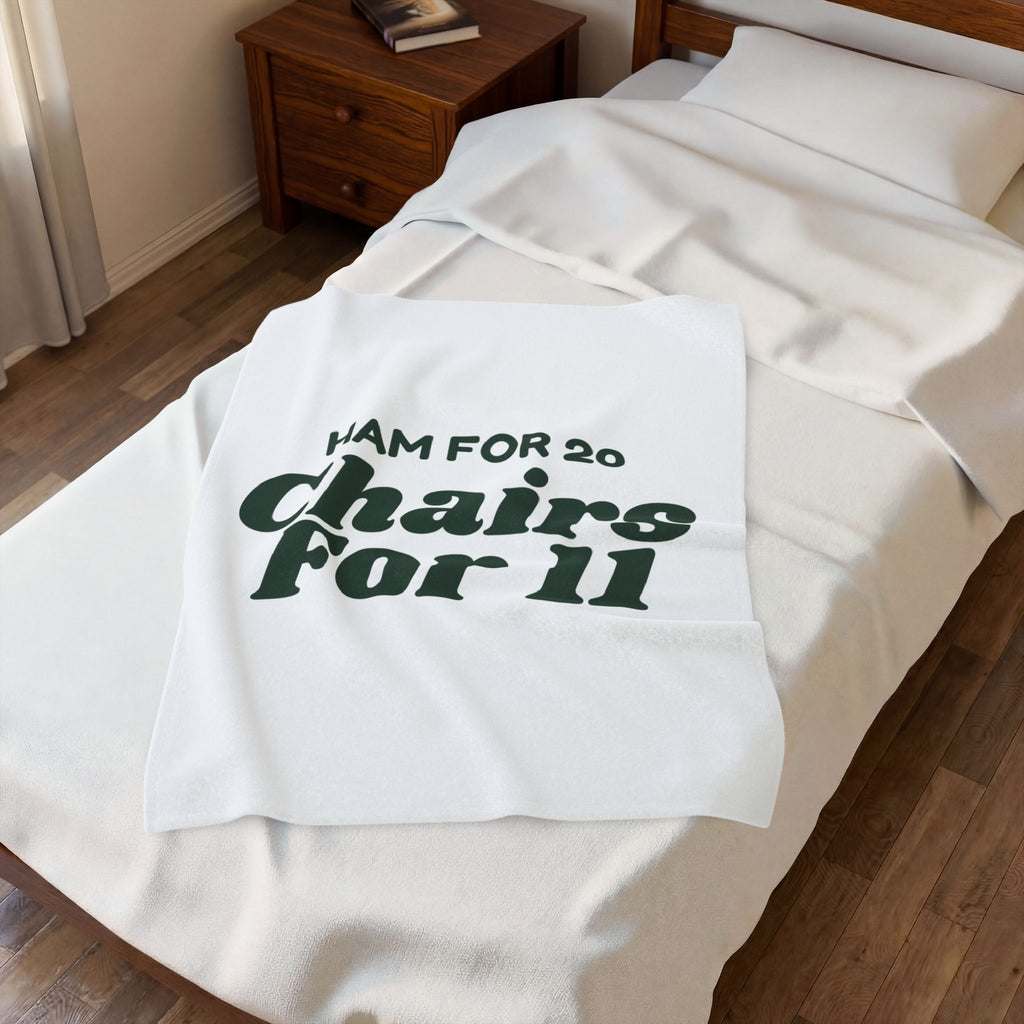 Funny Christmas Hosting Throw Blanket Ham For 20 Chairs For 11