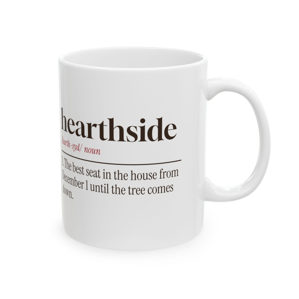 Christmas Coffee Mug Hearthside Dictionary Definition