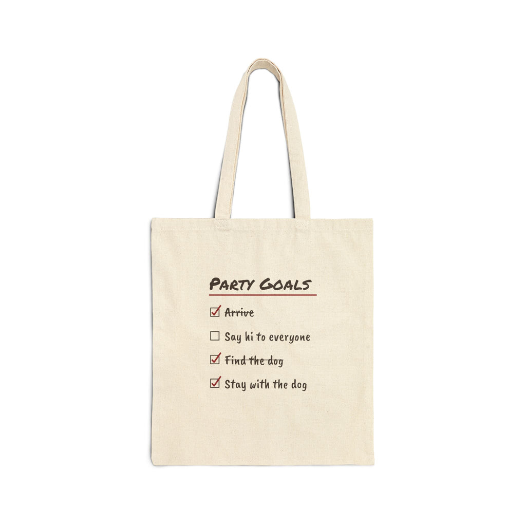 Funny Christmas Introvert Tote Bag Find The Dog Party Checklist