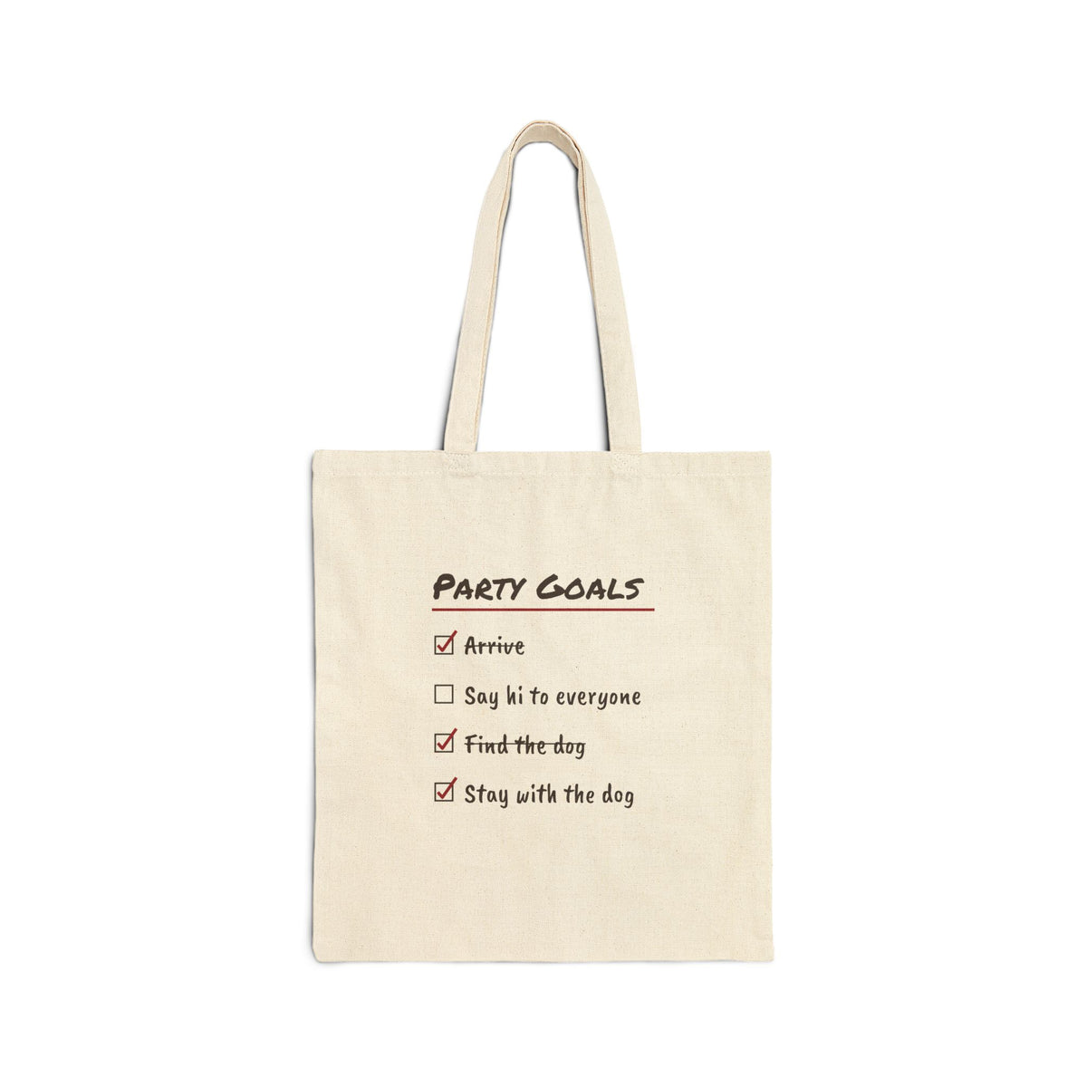 Funny Christmas Introvert Tote Bag Find The Dog Party Checklist