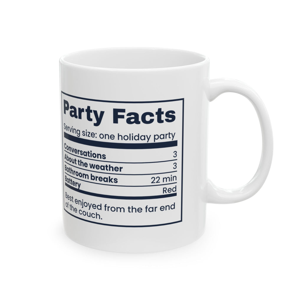 Funny Introvert Christmas Party Coffee Mug Party Nutrition Facts