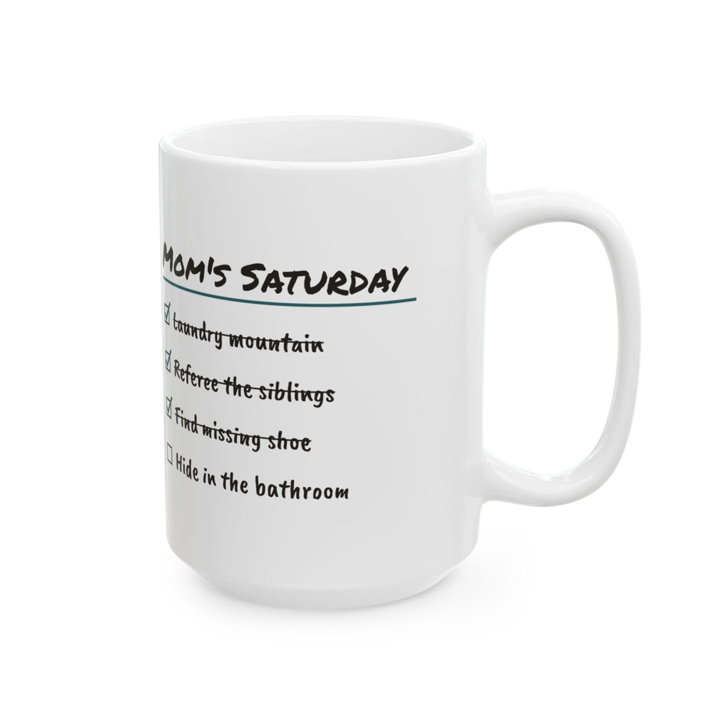 Funny Mom Checklist Coffee Mug Hide In Bathroom For Mom