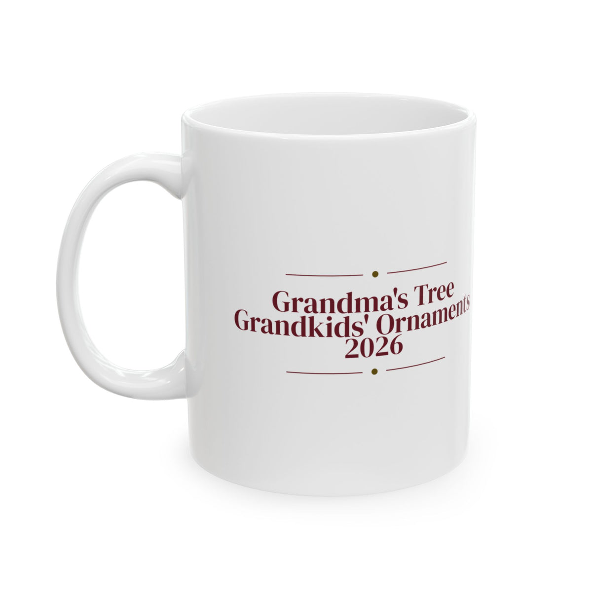 Christmas Coffee Mug Grandma's Tree Grandkids' Ornaments 2026