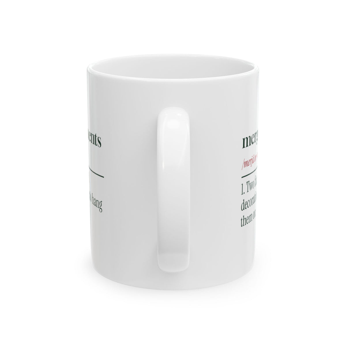 Funny Newlywed Christmas Coffee Mug Merged Ornaments Definition