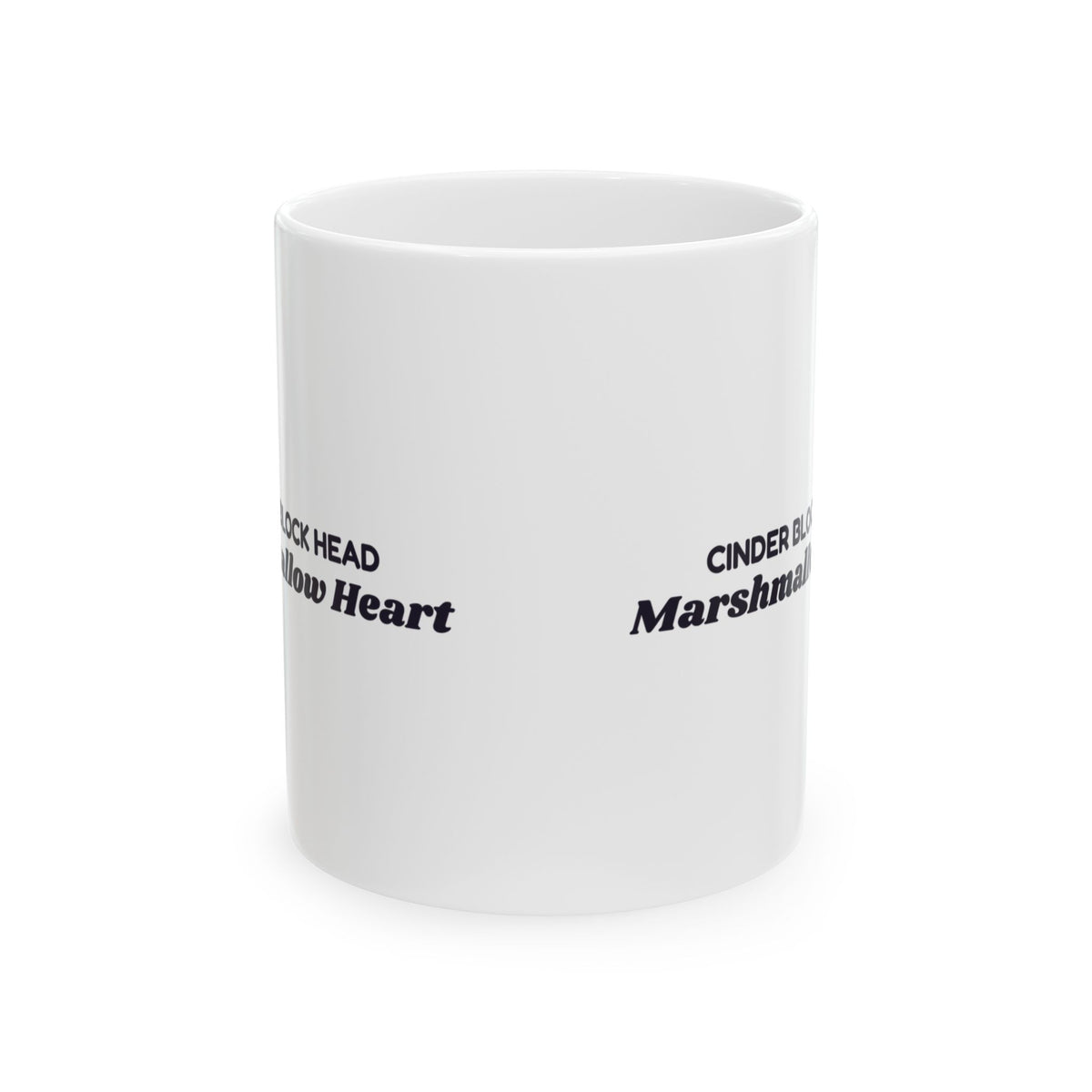 Funny Pit Bull Mug Cinder Block Head Marshmallow Heart
