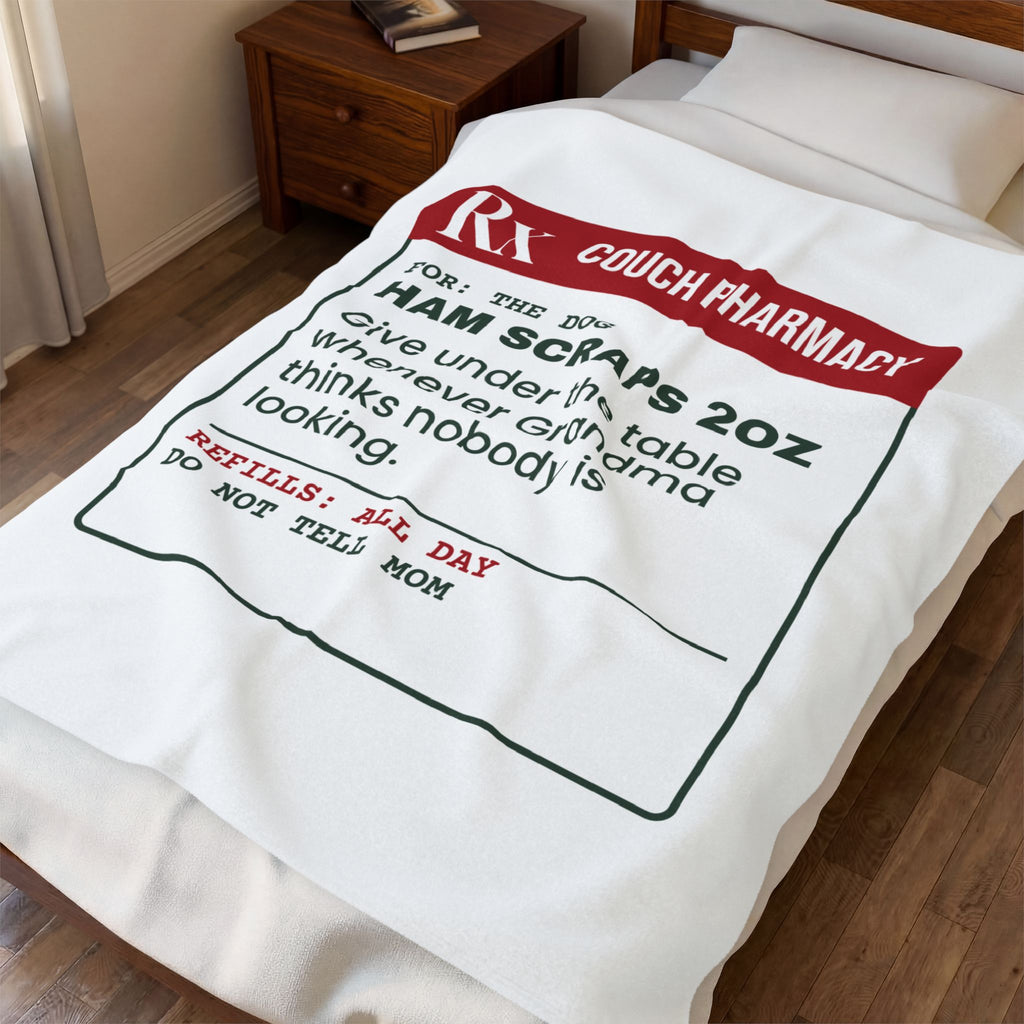 Funny Christmas Throw Blanket Ham Scraps 2oz Under The Table For Dog Lovers