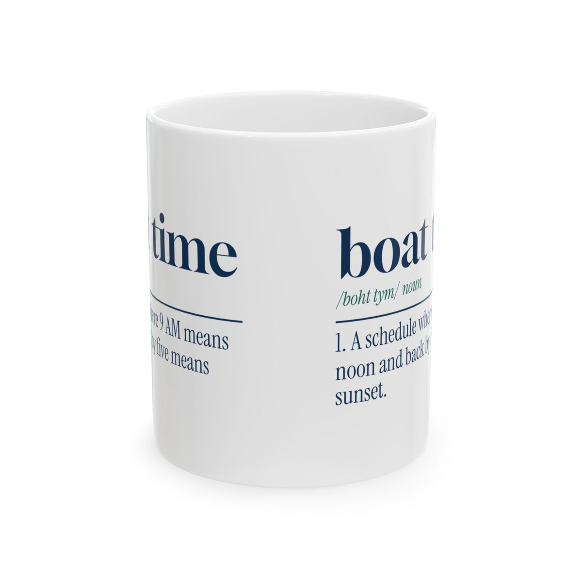 Funny Boat Coffee Mug Boat Time Dictionary Definition