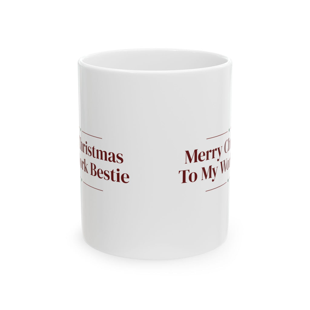 Christmas Coffee Mug For Coworker Merry Christmas Work Bestie