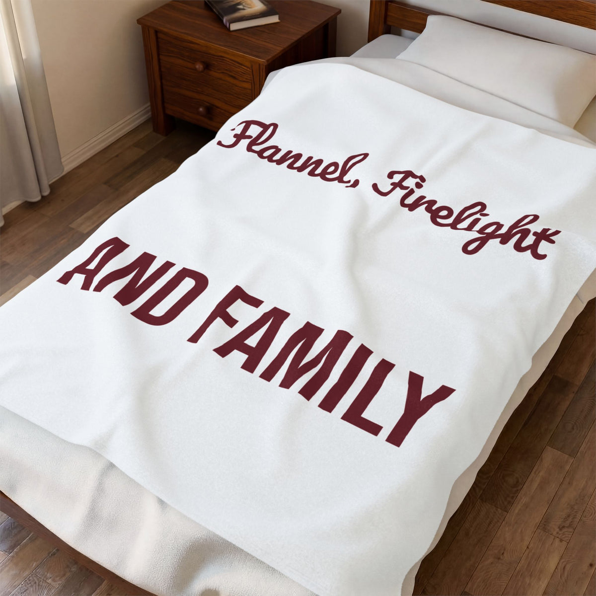 Cozy Christmas Throw Blanket Flannel Firelight And Family